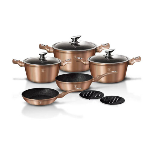 Bộ nồi 10 chi tiết Berlinger Haus BH/1220N Rose gold collection - màu vàng hồng