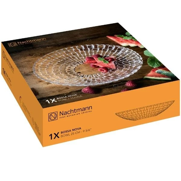 Đĩa pha lê tròn Nachtmann 77672 Bossa Nova đường kính 25cm