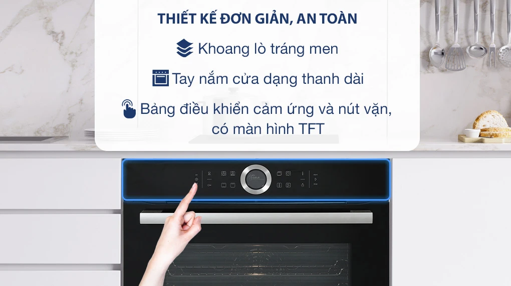 Lò nướng âm Bosch HBG634BB1B 71 lít - Thiết kế Lò nướng âm tủ Bosch HBG634BB1B 71 lít - Thiết kế