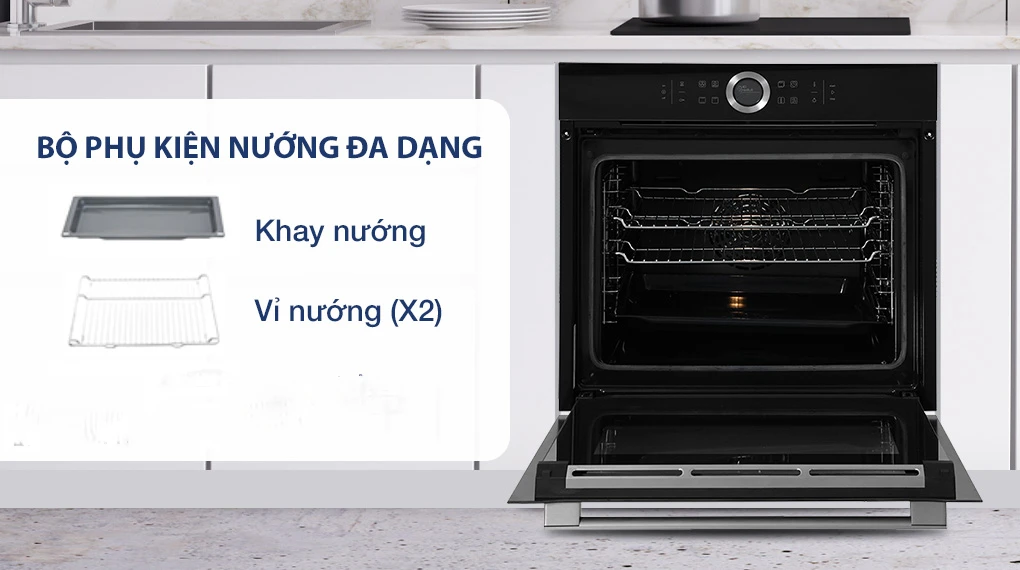 Lò nướng âm Bosch HBG634BB1B 71 lít - Phụ kiện Lò nướng âm tủ BOSCH HBG634BB1B - Phụ kiện