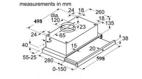 Máy Hút Mùi BOSCH DFT63CA61B | Serie 2