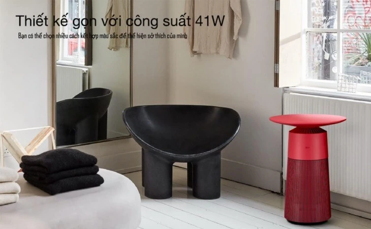 Máy lọc không khí LG PuriCare Aero Furniture AS20GPYU0 vận hành êm ái với mức công suất 41W Máy lọc không khí LG PuriCare Aero Furniture AS20GPYU0 vận hành êm ái với mức công suất 41W