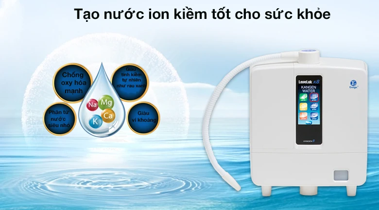 Nước ion kiềm - Máy lọc nước ion kiềm Kangen LeveLuk K8 8 tấm điện cực Nước ion kiềm - Máy lọc nước ion kiềm Kangen LeveLuk K8 8 tấm điện cực