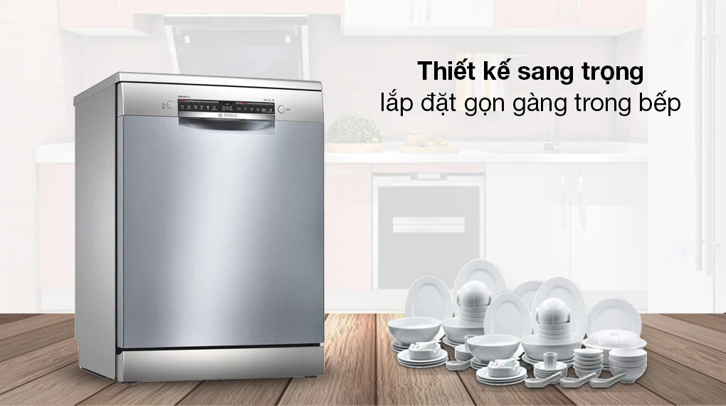 Máy rửa chén độc lập Bosch SMS4HCI48E - Kiểu dáng độc lập, chắc chắn Bosch SMS4HCI48E