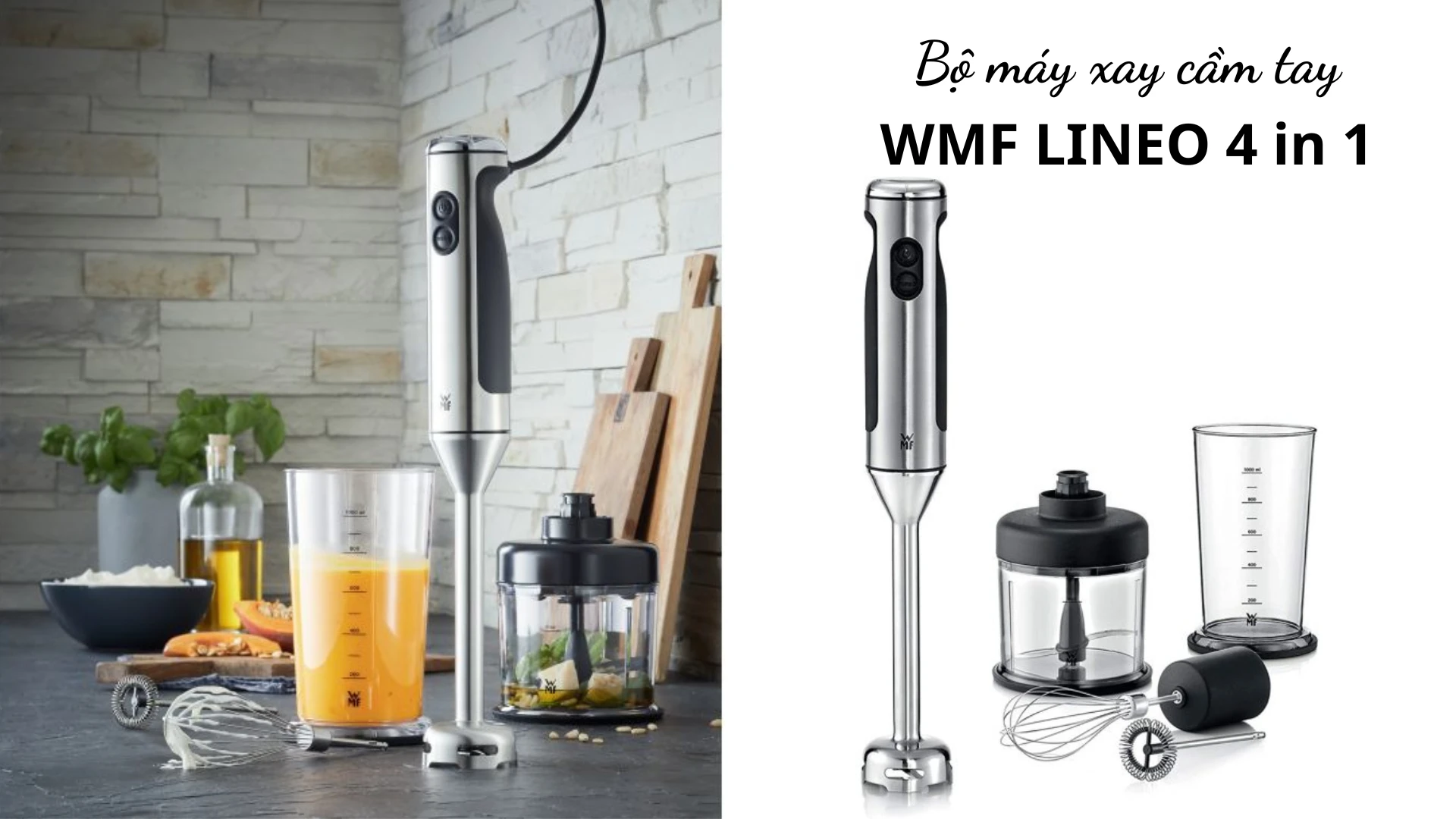 Bộ máy xay cầm tay WMF LINEO 4 in 1 nhập khẩu Đức - Gia dụng Đức
