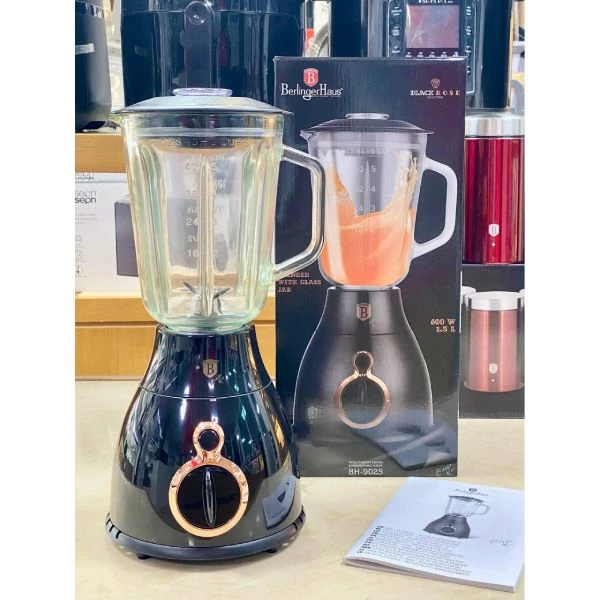 Máy xay sinh tố Berlinger Haus BH/9025 – 600W mạnh mẽ, cối thủy tinh an toàn