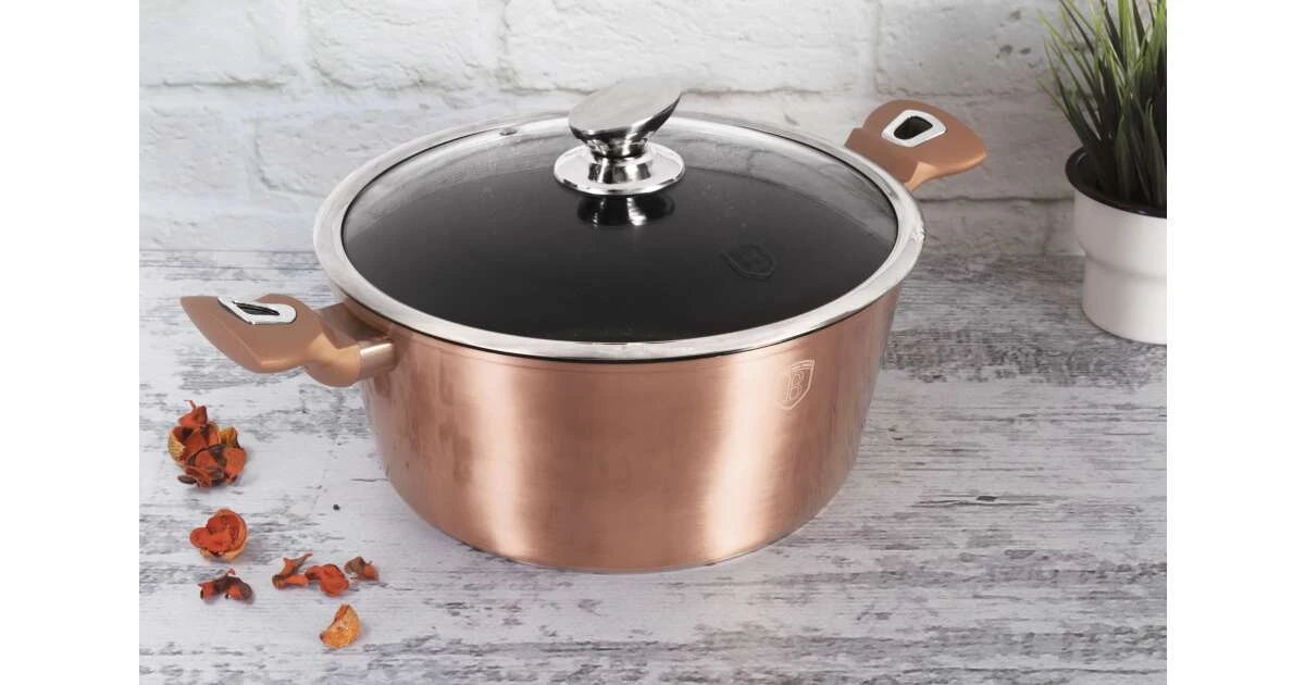 Berlinger Haus BH-1516N Metallic Line Rose Gold Edition Lábas fedővel 28cm | Pepita.hu