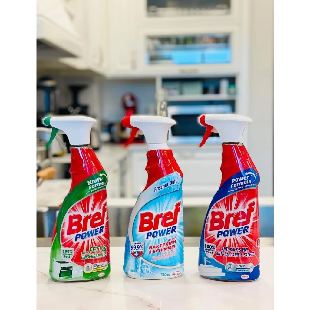 Chai xịt tẩy rửa đa năng Bref Power Kalk & Schumtz tẩy nấm mốc, dầu mỡ 750ml - Nhập khẩu Đức - Vệ sinh nhà cửa | VinMart.co