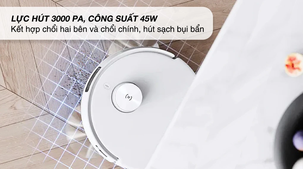 Robot hút bụi lau nhà Ecovacs T10 Turbo - Công suất hút 3000 PA Công nghệ, bộ lọc, công suất và độ ồn