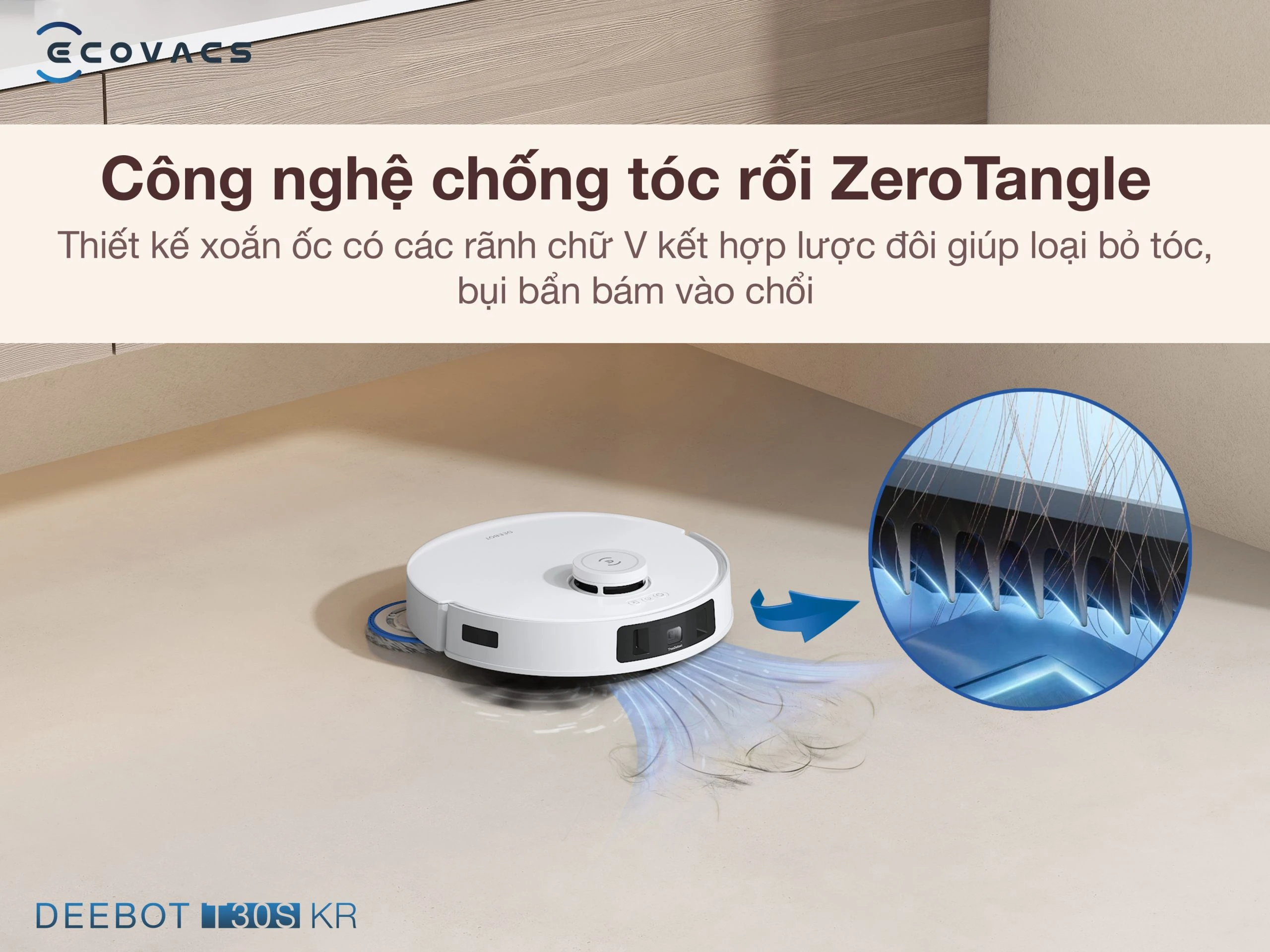 Robot hút bụi lau nhà Ecovacs T30S KR - Korea Version