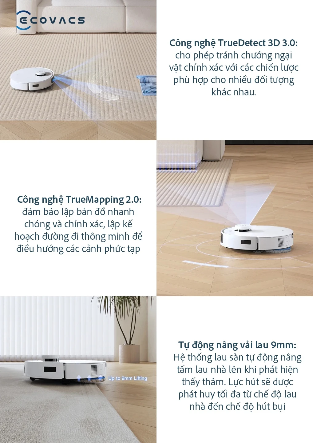 Robot hút bụi lau nhà Ecovacs Deebot T30S Pro New 2025 | XIAOMI HẠ LONG