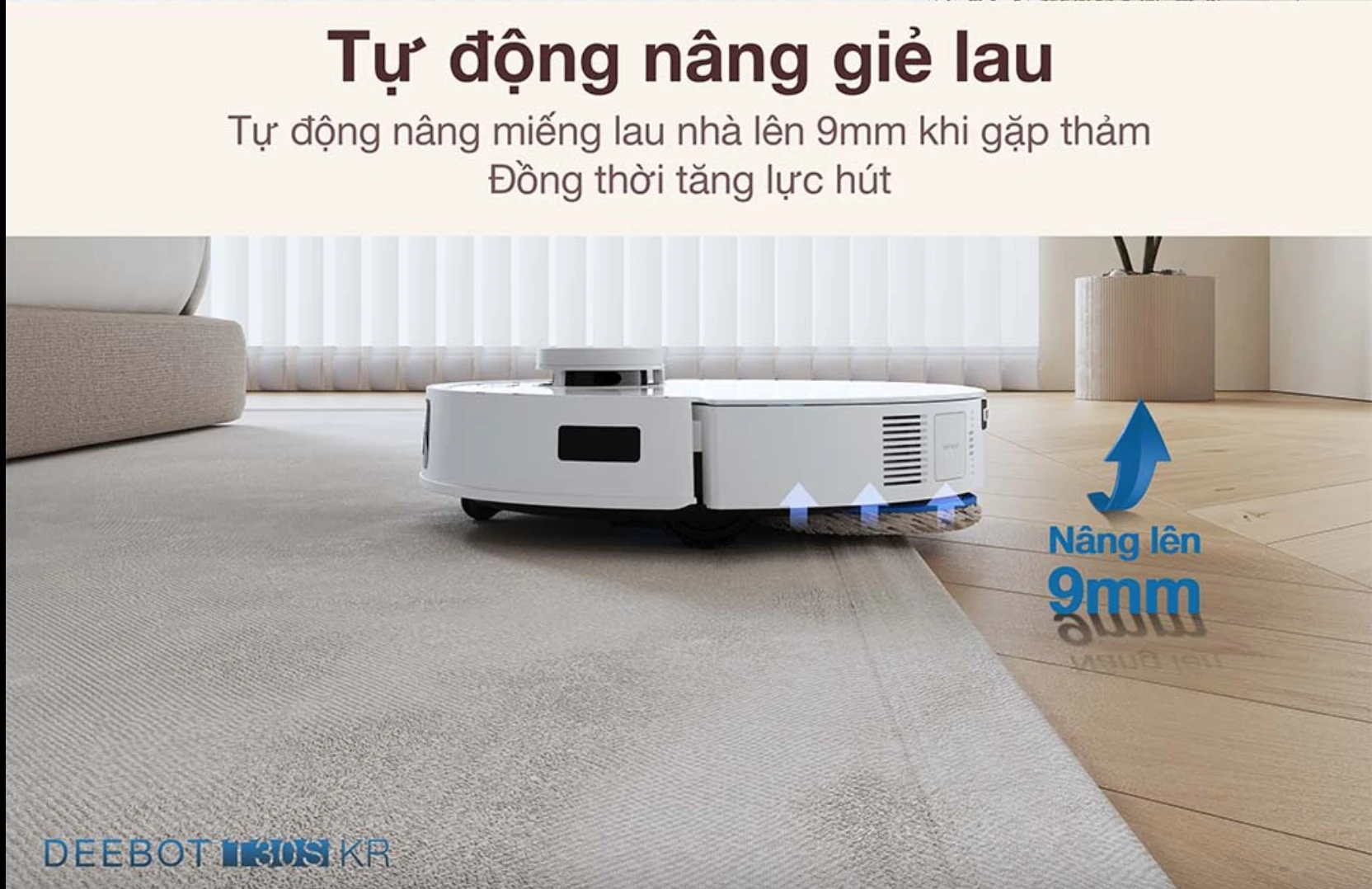 Robot hút bụi lau nhà Ecovacs Deebot T30S KR Chính Hãng - IHOME STORE