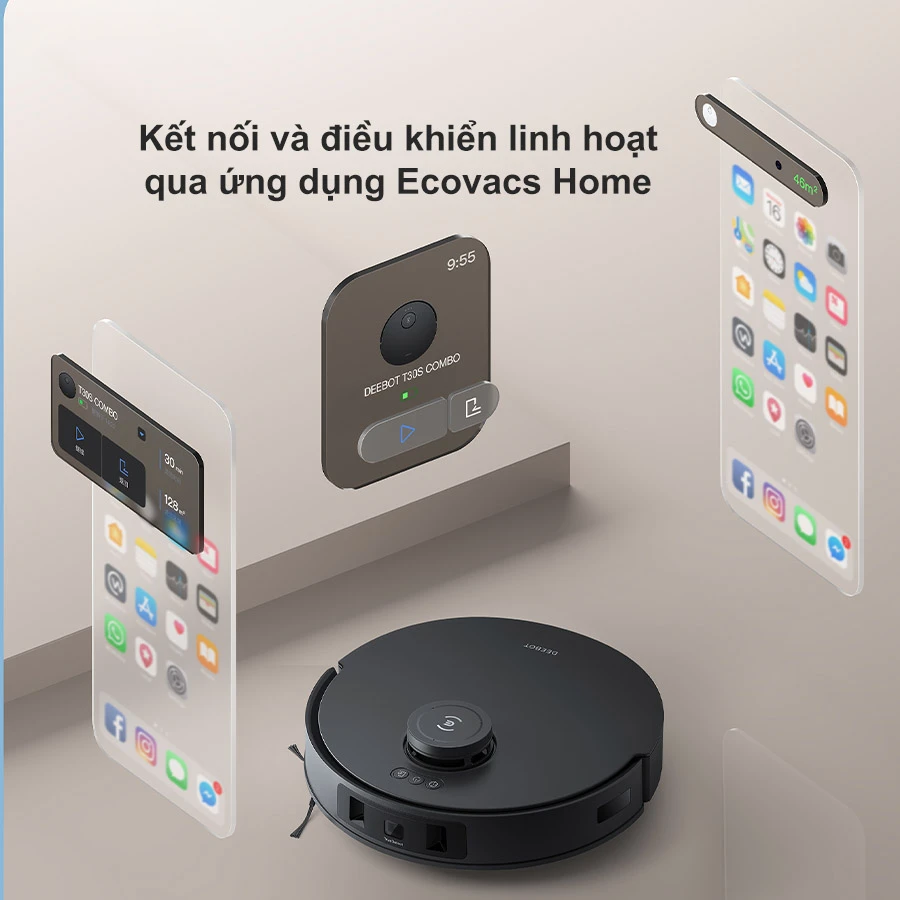 ROBOT HÚT BỤI LAU NHÀ ECOVACS DEEBOT T30S PRO – BẢN QUỐC TẾ - vietnamrobovac