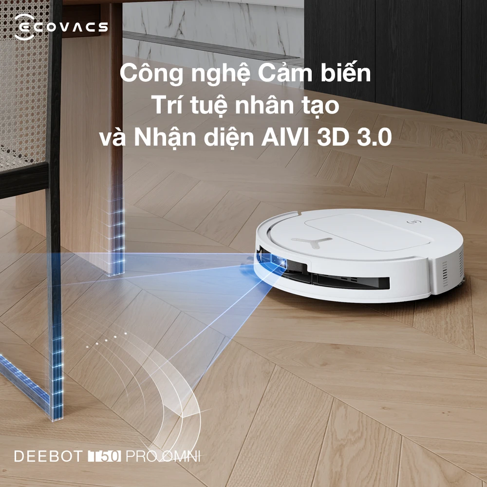 Robot hút bụi lau nhà Ecovacs Deebot T50 Pro Omni 2025 - Vietnam Robotics