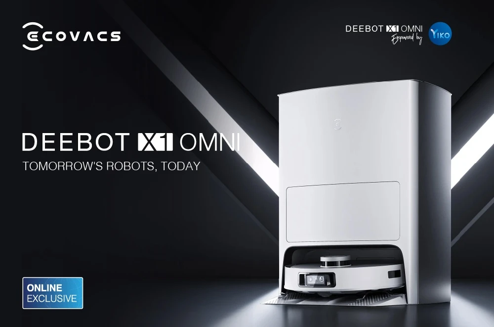 Robot hút bụi lau nhà Ecovacs Deebot X1 Omni White