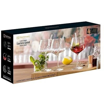Mua Spiegelau & Nachtmann, 9-Piece Gin and Tonic Set, 4 x Gin Tonic Glasses (637 ml), 4 x Glass Straws, 1 x Cleaning Brush, Tastes Good, 103143 trên Amazon Đức chính hãng 2024 | Giaonhan247