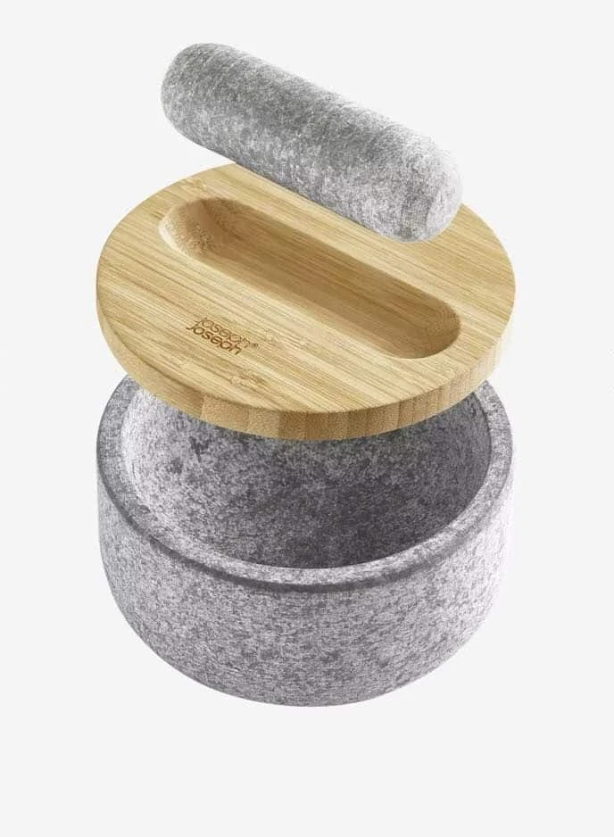 Bộ chày cối đá granit tự nhiên có nắp tre Joseph Joseph 20176