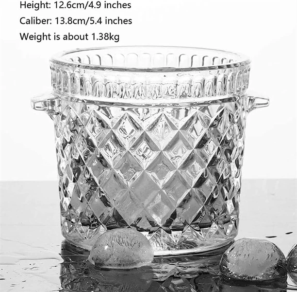 Xô đựng đá pha lê Ice Bucket Bohemia Crystal [12.6cm, màu trắng] – cái – Hà Hàng Đức