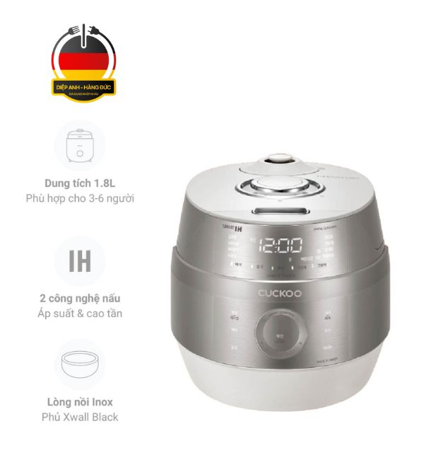 NỒI CƠM CAO TẦN CUCKOO CRP-JHPNL1010GPS 1.8L - Diệp Anh Hàng Đức