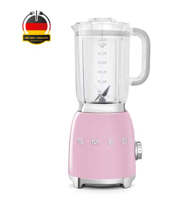 Máy Xay Sinh Tố Smeg BLF01PKEU Màu HỒNG PASTEL - Gia Dụng Nhập khẩu Châu Âu - Diệp Anh - hàng Đức