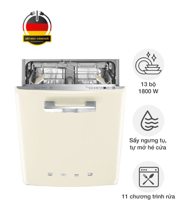 Máy rửa bát âm tủ Smeg STFABCR3 50’s Style - Diệp Anh - hàng Đức