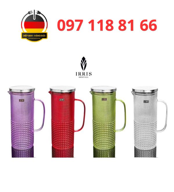Bình nước Iriss DE 1.5L 2 nắp - Diệp Anh hàng Đức