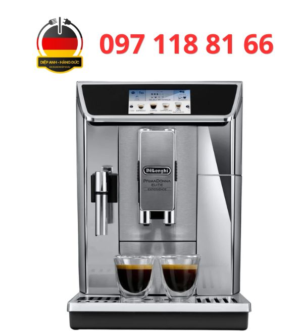 Máy pha cà phê tự động DeLonghi PrimaDonna Elite Experience ECAM 656.85.MS màu bạc - Diệp Anh hàng Đức